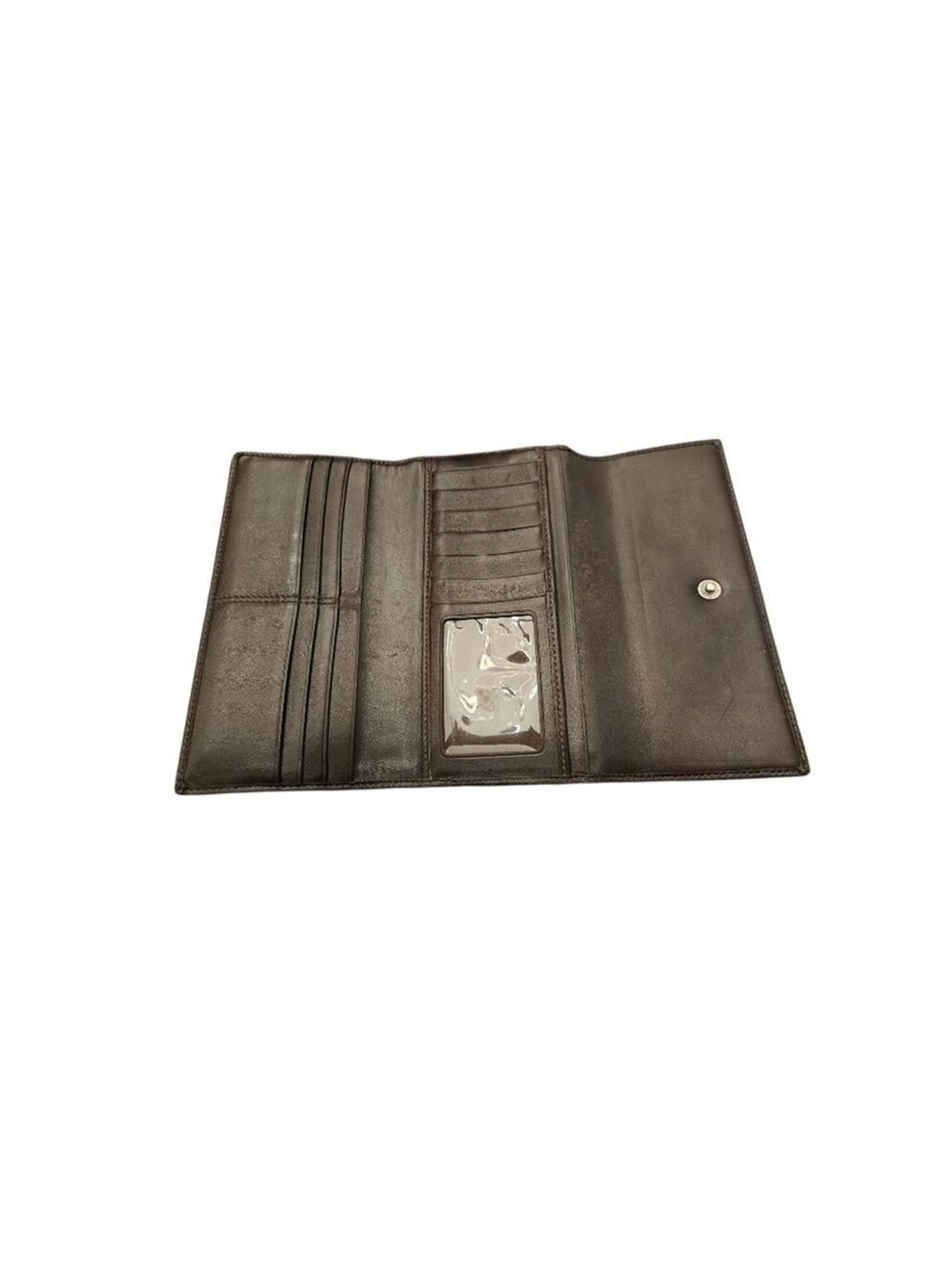 Coach Brown Signature Canvas Wallet One Size - Picture 9 of 14